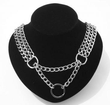 Ketten Halsband für BDSM mit Zugkette